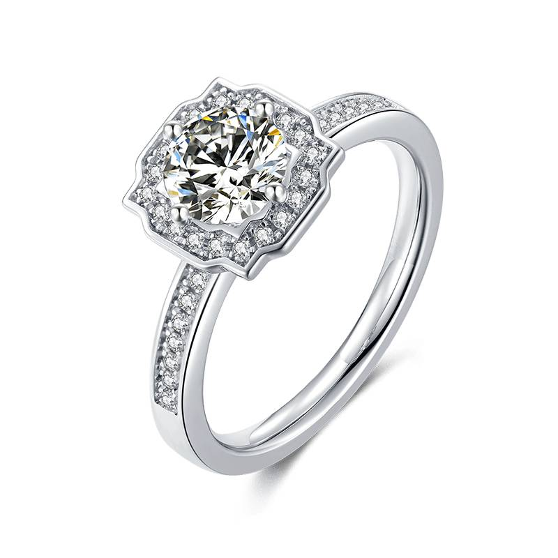 Baikalla 4 Baikalla™ "Annie" Sterling Silver Moissanite 6 Prong Promise Ring