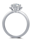 Baikalla Baikalla™ "Annie" Sterling Silver Moissanite 6 Prong Promise Ring