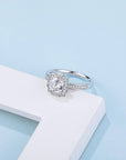 Baikalla Baikalla™ "Annie" Sterling Silver Moissanite 6 Prong Promise Ring