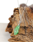 Baikalla Jewelry Jade Pendant Necklace Baikalla "Prosperity Every Year (年年有鱼)" Lucky Fish Carving Pendant Necklace Natural Jadeite Jade JG163