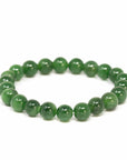 Baikalla Jewelry jade beads bracelet 6 inches Baikalla Genuine Green Nephrite Jade Round Beads Bracelet Bangle ( 8mm )