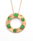 Baikalla Jewelry God Jadeite Necklace Baikalla™ "Alexandra" 14k Rose Gold & Genuine Imperial Jadeite Pendant Necklace