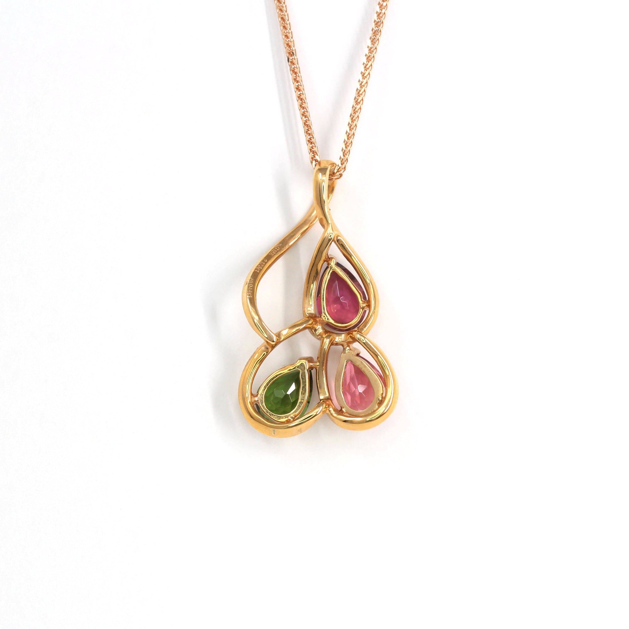 Baikalla Jewelry Gemstone Pendant Necklace Baikalla™ 18k Rose Gold & Natural Tourmaline Pendant Necklace