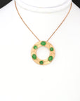 Baikalla Jewelry God Jadeite Necklace Baikalla™ "Alexandra" 14k Rose Gold & Genuine Imperial Jadeite Pendant Necklace