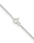 Sterling Silver 1.55 mm Solid Beaded Chain with Jump Ring 18 in