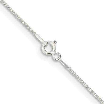 Baikalla Jewelry 14K Yellow Gold Pendant Sterling Silver 1.5 mm Solid Wheat Chain with Jump Ring 18"