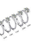 Baikalla Sterling Silver Moissanite Ring Baikalla™ "Amelia" Sterling Silver Moissanite 5 CT Luxury  6 Prong Promise Ring