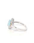 Baikalla Jewelry Gemstone Ring Baikalla™ Sterling Silver Sky Blue Topaz Ring With Tourmaline