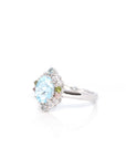 Baikalla Jewelry Gemstone Ring 6 Baikalla™ Sterling Silver Sky Blue Topaz Ring With Tourmaline