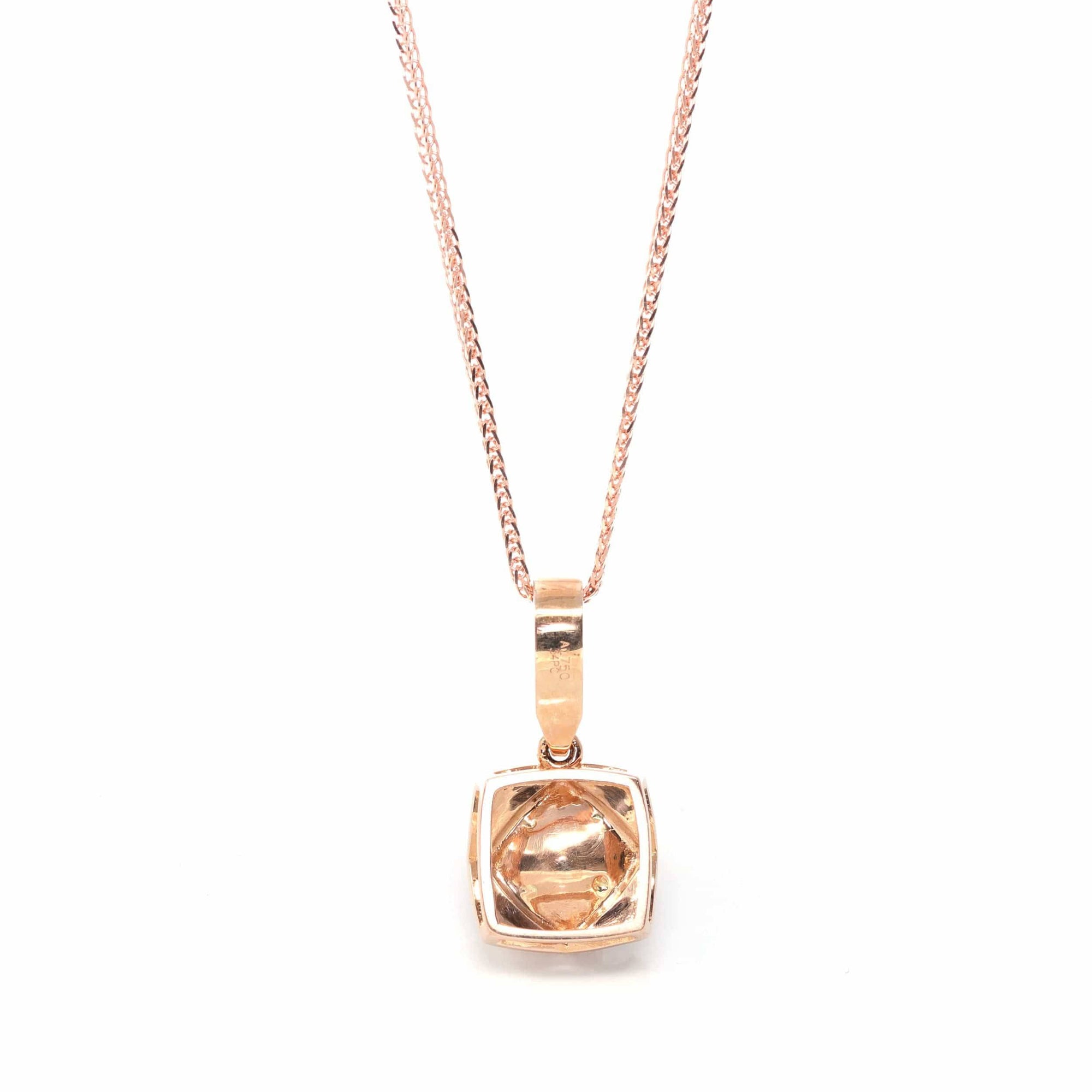 Baikalla Jewelry 18k rose gold necklace 18K Rose Gold Pendant Necklace With CZ