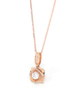 Baikalla Jewelry 18k rose gold necklace 18K Rose Gold Pendant Necklace With CZ