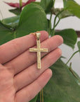 14k Yellow Gold Cross Charm Necklace