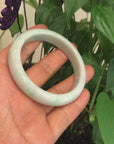 Baikalla™ "Classic Bangle" Genuine Burmese Green Jadeite Jade Bangle Bracelet (58.6 mm) 