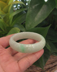 High-quality Yellow- Green Natural Burmese Jadeite Jade Bangle (54.89 mm ) 