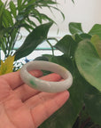 High-quality Green Natural Burmese Jadeite Jade Bangle (56.87mm) 