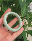 Baikalla™ "Classic Bangle" Genuine Burmese Green Jadeite Jade Bangle Bracelet (58.4 mm) 