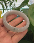 "Classic Bangle" Blue- Green Jadeite Jade Bangle Bracelet (58.85 mm) 