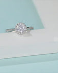 Baikalla™ "Annie" Sterling Silver Moissanite 6 Prong Promise Ring