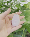 Genuine Lavender Jadeite Jade RuYi Pendant Necklace With 14K Yellow Gold Bail