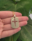 14k Yellow Gold Cross Pendant Necklace