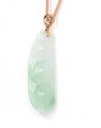 Baikalla Jewelry 18k Gold Jadeite Necklace 18K Rose Gold Genuine Burmese Ice Green Pea Jadeite Necklace