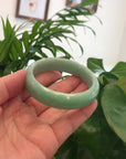 High-quality Apple Green Natural Burmese Jadeite Jade Bangle (57.78mm ) 