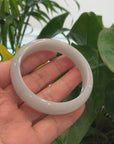 Baikalla "Princess Half Round" Green Natural Burmese Jadeite Jade Bangle (57.69 mm) 