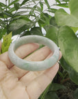 Genuine Burmese Forest Green Jadeite Jade Bangle Bracelet (54.21 mm) 