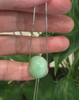 Baikalla™ "Good Luck Button" Necklace Real Rich Green Jade Lucky KouKou Pendant Necklace