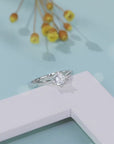 Baikalla™ "Anya" Sterling Silver Moissanite 4 Prong Promise Ring