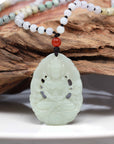 Baikalla Jewelry Jade Pendant Necklace Baikalla™ "Goddess of Compassion Guan Yin" Genuine HeTian White Nephrite Jade Guanyin Carving Pendant Necklace