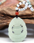 Baikalla Jewelry Jade Pendant Necklace Baikalla™ "Goddess of Compassion Guan Yin" Genuine HeTian White Nephrite Jade Guanyin Carving Pendant Necklace