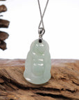 Baikalla Jewelry Jade Buddha Pendant Baikalla™ "Standing Buddha" Genuine Green Jadeite Buddha Pendant Necklace With Silver  Bail