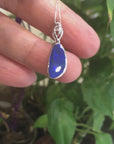 Baikalla™ Sterling Silver Freeform Australian Blue Opal Bezel Set Necklace