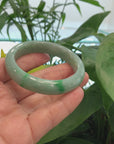 Baikalla "Classic Bangle" Forest Green Natural Burmese Jadeite Jade Bangle ( 55.91 mm )  