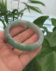 Classic Blue- Green Natural Burmese Jadeite Jade Bangle (58.16 mm) 