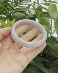 Baikalla Classic Real Lavender Jadeite Jade Bangle Bracelet (63.63mm) 