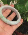 Baikalla™ "Classic Bangle" Genuine Burmese Green Jadeite Jade Bangle Bracelet (58.28 mm) 