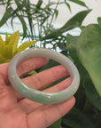 Classic Forest Green Genuine Jadeite Jade Bangle (62 mm) 