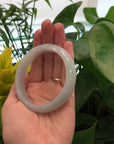 Genuine Burmese Light Lavender- Green Jadeite Jade Bangle Bracelet ( 59.44 mm) 