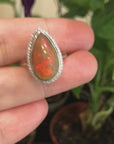 Baikalla™ "Louise" 18k Gold Pear Shape Ethiopian Opal Ring w/ Diamonds