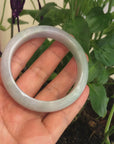 Genuine Lavender Jadeite Jade Bangle Bracelet ( 58.40mm )