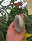 High-quality Lavender-Green Natural Burmese Jadeite Jade Bangle (57.12 mm ) 