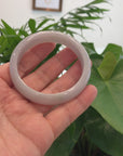 Genuine Burmese Lavender Jadeite Jade Bangle Bracelet (58.06mm) 