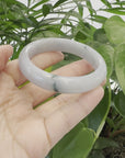 Genuine Burmese Ice Jadeite Jade Bangle Bracelet ( 58.74 mm )