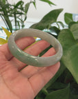 Classic Forest Green Natural Burmese Jadeite Jade Bangle (62.34 mm) 