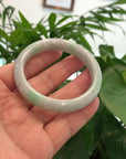 Baikalla "Classic Bangle" Genuine Burmese Green Jadeite Jade Bangle Bracelet (56.83mm)