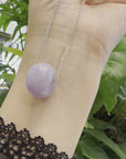 Baikalla "Good Luck Button" Necklace Lavender Jadeite Jade Lucky KouKou Pendant Necklace