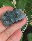 Baikalla™ Pi Xiu Genuine Burmese Blue Green Jadeite Jade PiXiu Pendant Necklace (FengShui Lucky)