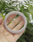 Baikalla Classic Real Lavender Jadeite Jade Bangle Bracelet (63.61mm) 